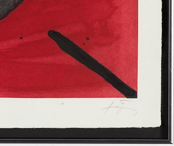 Antoni Tàpies, färglitografi, signerad XLIV/LXXXII.