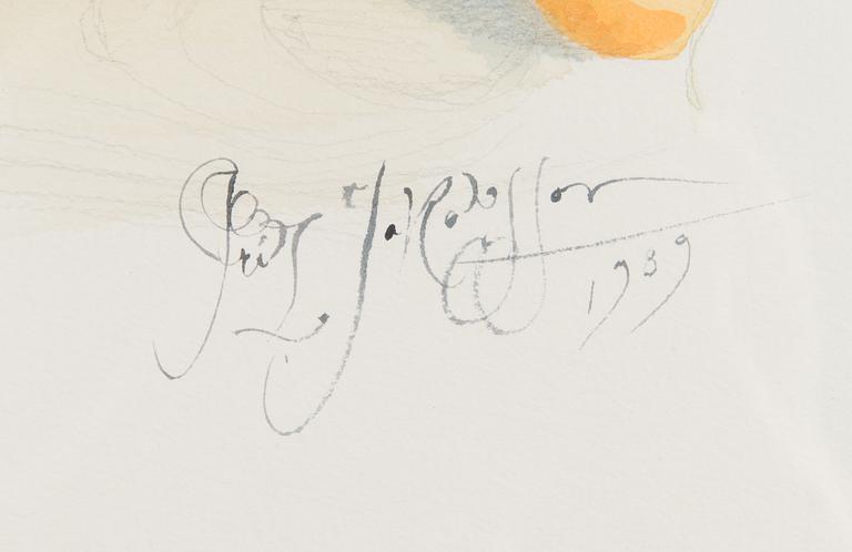 Fritz Jakobsson, water colour, signed and dated -89.