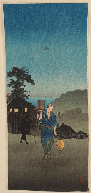 A group of 23 Japanese creped prints, Japan, 20th Century.