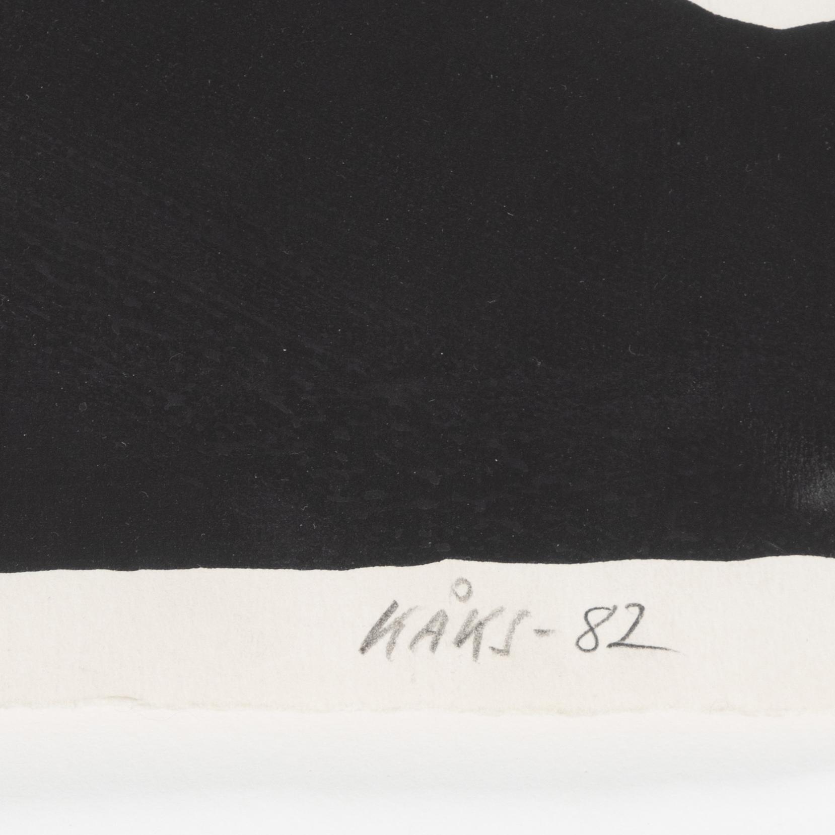 Olle Kåks, lithograph in colours, 1982, signed 20/40.