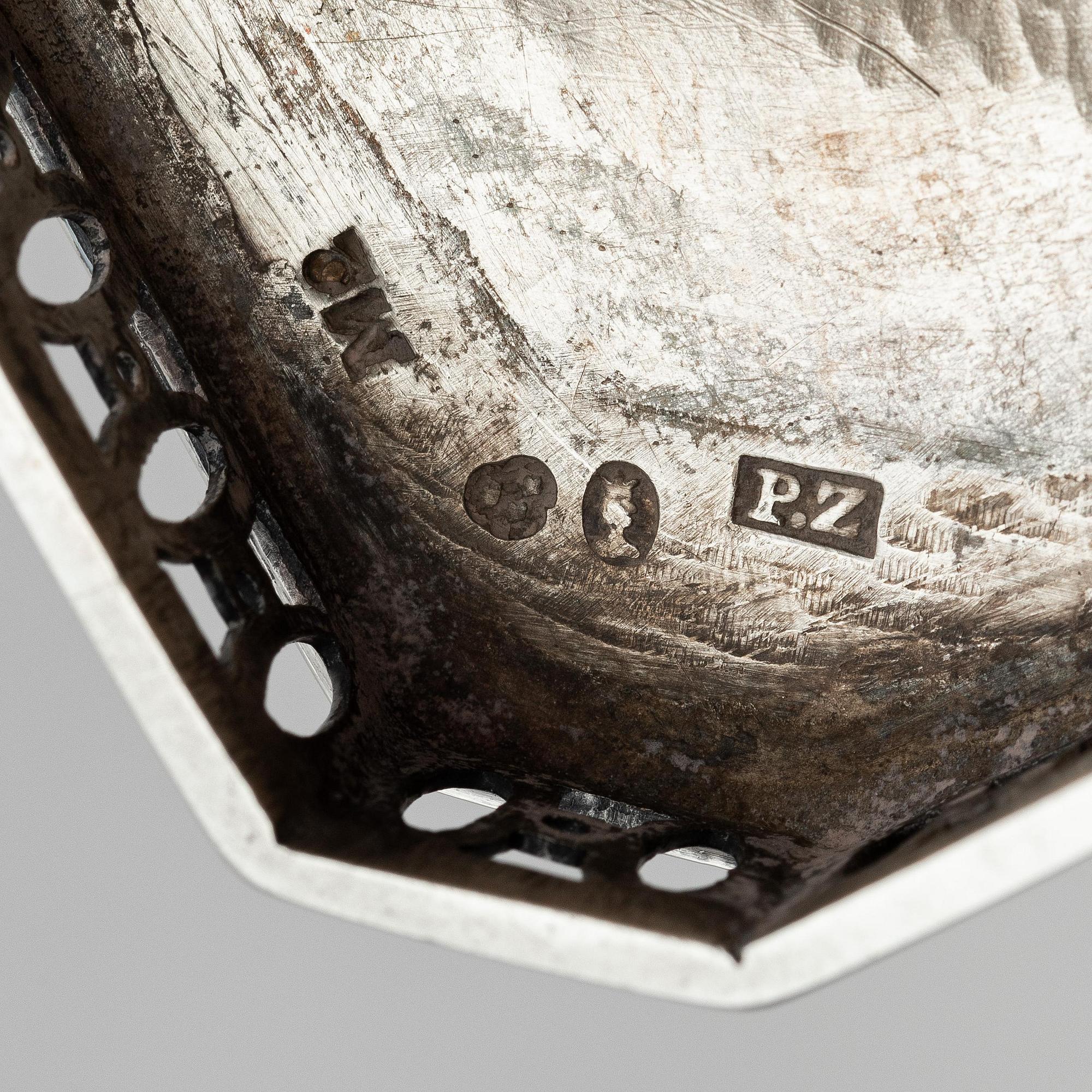 Pehr Zethelius, ljusstakar, ett par, silver, Stockholm 1794. Gustavianska.