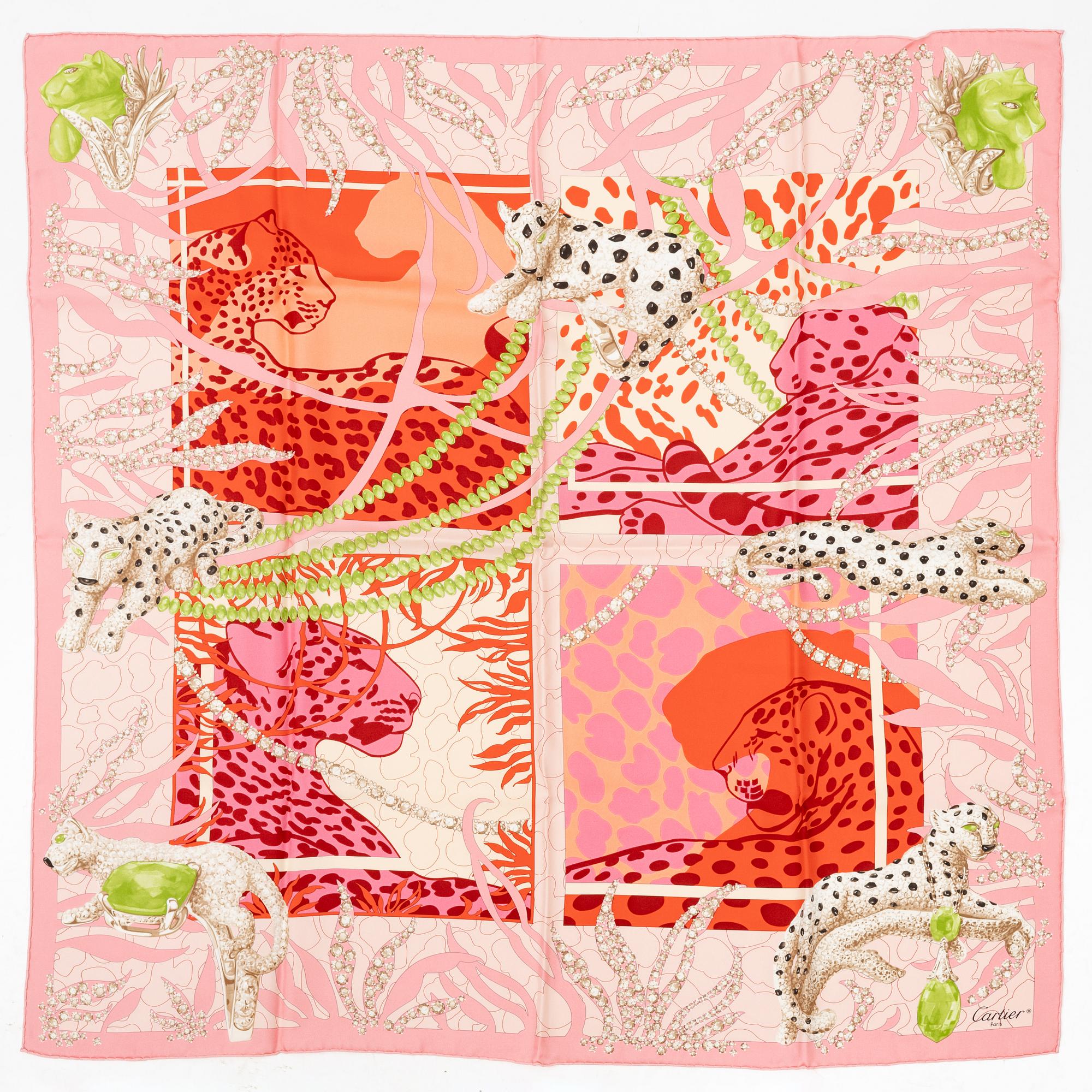 Cartier, a silk scarf.