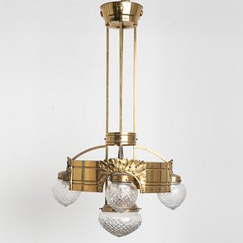 A Jugendstil ceiling lamp, early 20th Century.