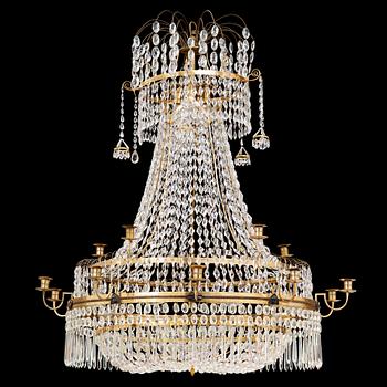 50. A late Gustavian fifteen-light chandelier by C. H. Brolin (1765-1832).