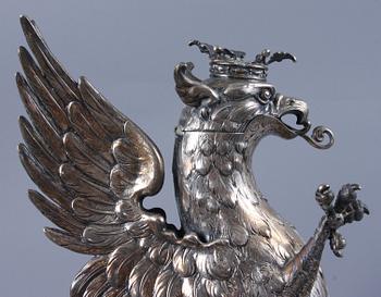 DRYCKESKÄRL, silver, H.Meyen & Co, Tyskland. 1900-talets första hälft. 1240 gram.