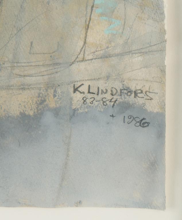 Kent Lindfors, mixed media on paper, signed 83-84 + 1986.