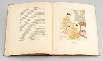 BOK, "Japanese Colour-Prints and Their Designers" Frederick William Gookin samt TRÄSNITT, 12 st, Japan, 1900-tal.
