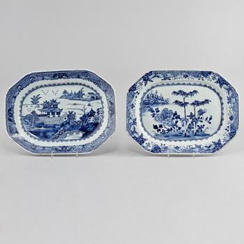 FAT, 2 st, porslin, Kina, 1700-tal.