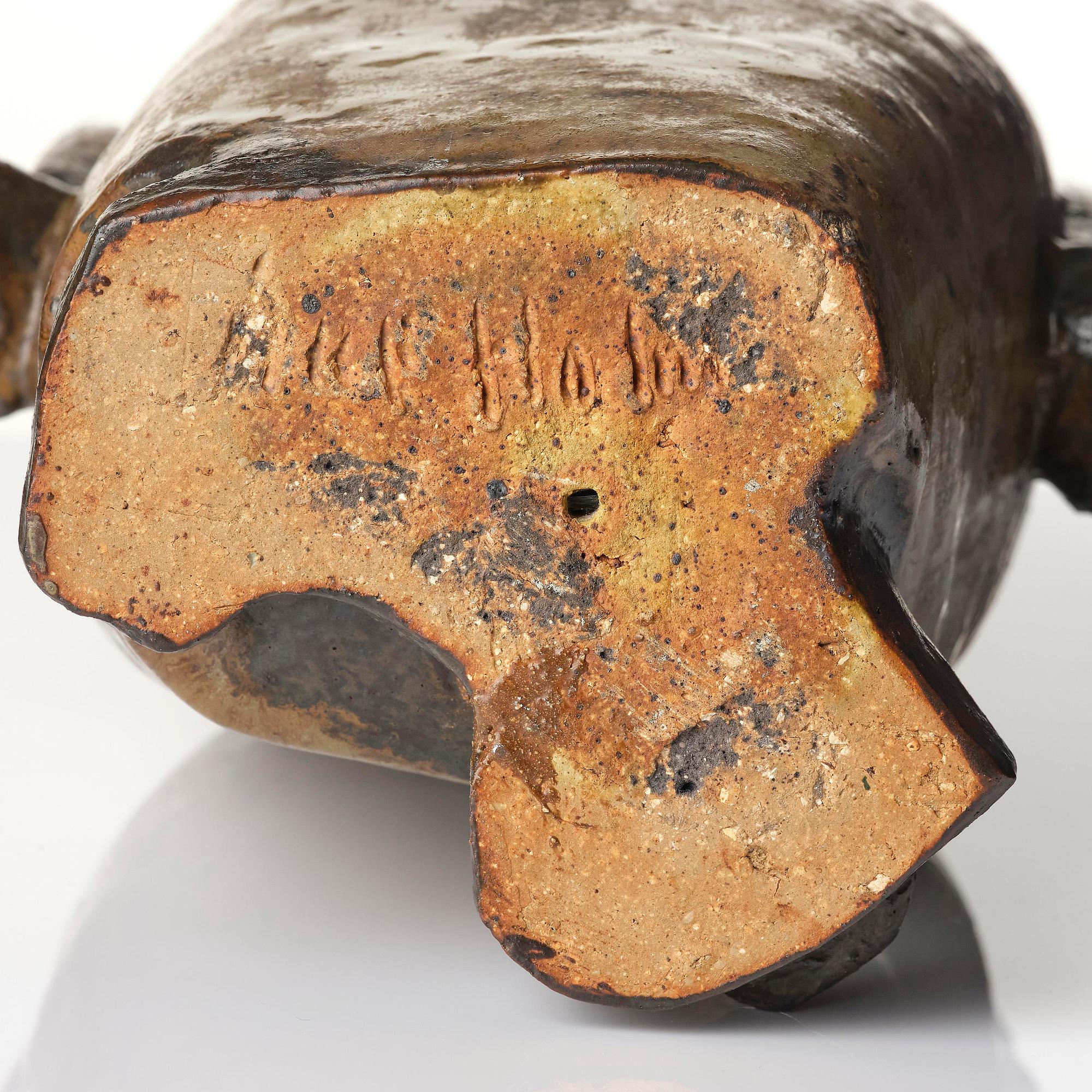Åke Holm, a stoneware sculpture, "Mose trampar på lagtavlorna" (Moses Shatters the Tablets), Höganäs, 1950s.