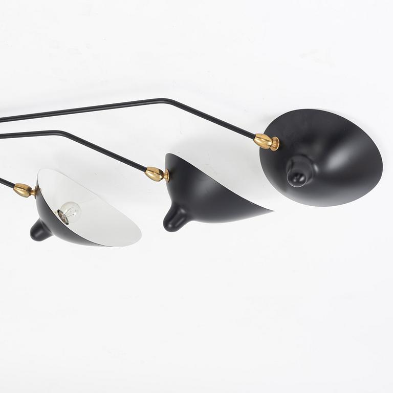 Serge Mouille, ceiling lamp, "3 Rotating Arms", 2010s.