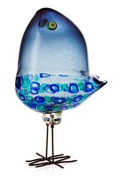 An Alessandro Pianon 'Pulcino' glass bird, Vistosi, Italy 1960's.