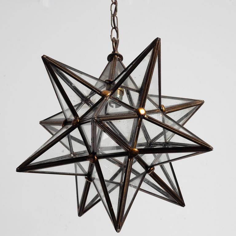 Three pendant lamps, 20th century.