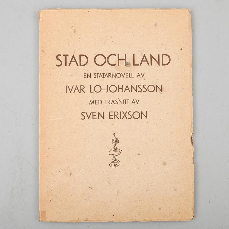 BOK, "Stad och Land", Ivar Lo-Johansson, Sven Erixson, tryckt 1945.