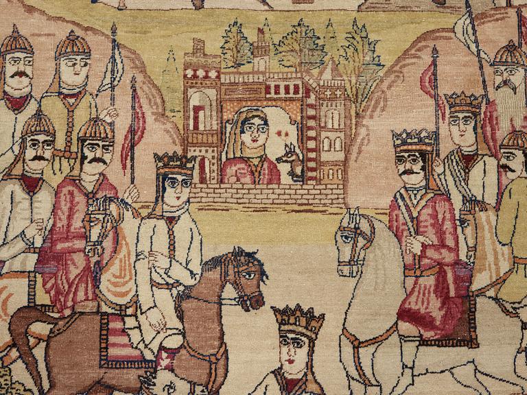 An Antique Kerman Laver, 216 x 137 cm.