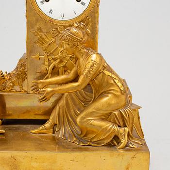 An Empire mantel clock by P H Beurling, master in Stockholm 1783.