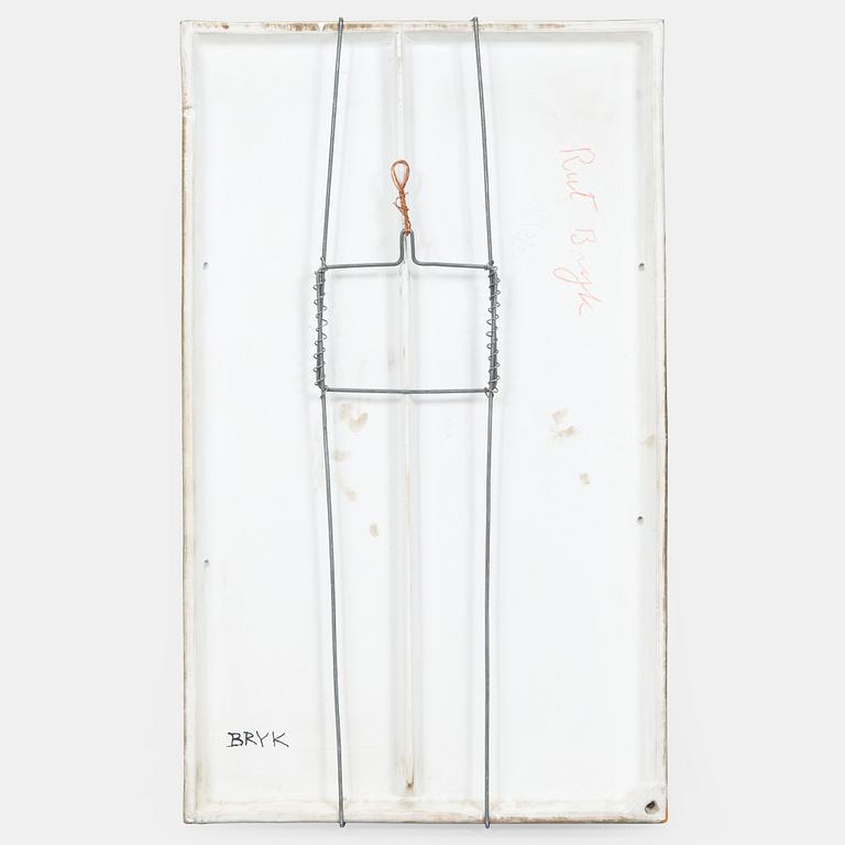 Rut Bryk, a stoneware wall relief signed a tergo BRYK.
