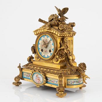 A Louis XVI-style mantel clock, later part of the 19th Century.