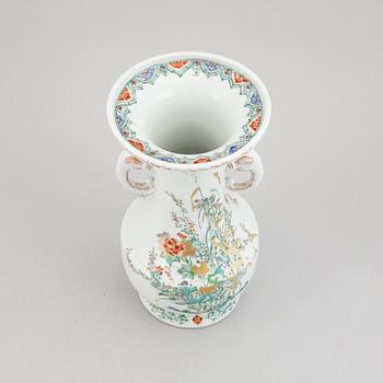 A Chinese famille rose vase, late 20th century.