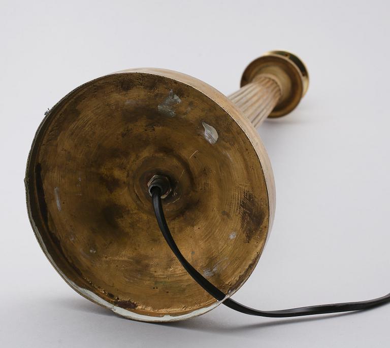 BORDSLAMPFOT, empire, brons, 1800-talets första hälft.