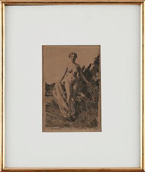 ANDERS ZORN, etsning, signerad och daterad 1907 i plåten.