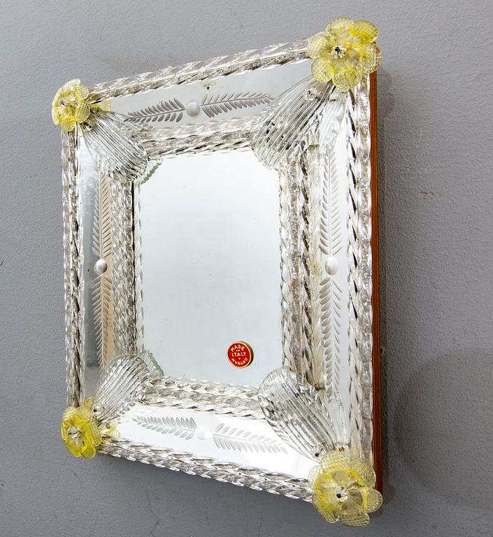 Two mid 20th century mirrors from Murano, Venice Italy.