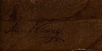 Adolf Nowey, oil on canvas,/panel, signed and presumably dated -86.