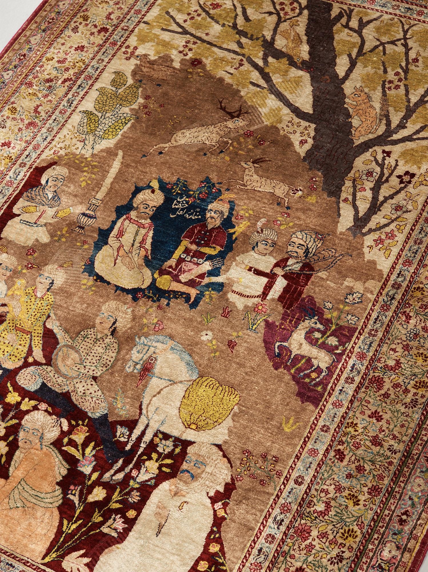 MATTA, semiantik silke Täbris figural, signerad Haddad, 180,5 x 123,5 cm.