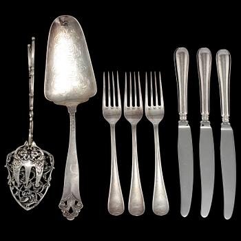 PARTI SILVER, 26 delar, 1900-tal. Total vikt 845 g.