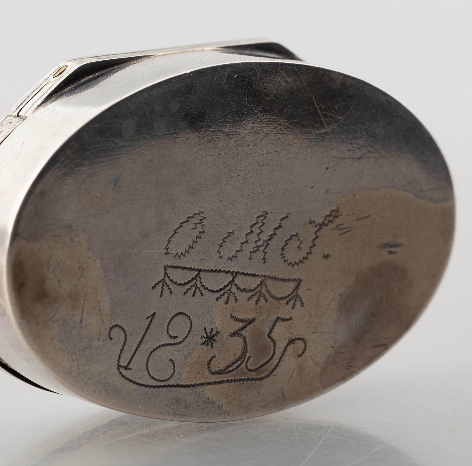 Two Swedish Silver Boxes, first half of the 19th Century.