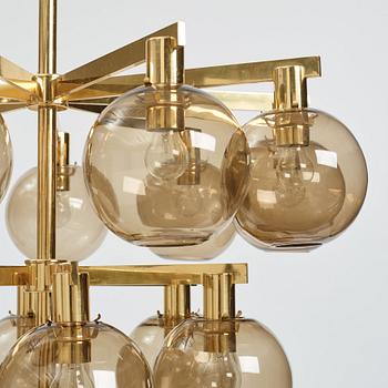 Hans-Agne Jakobsson, a chandelier model "T348/15", Hans-Agne Jakobsson AB, Markaryd 1960s-70s.