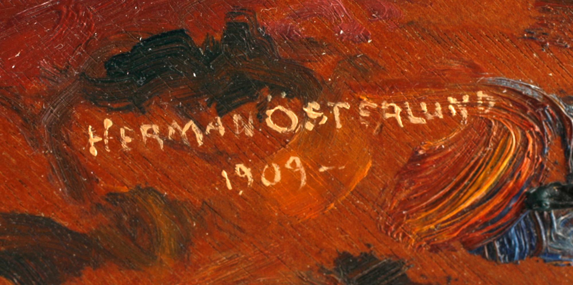 PALETT, oljemålningar av P A Persson Olof Gylling och Hernan Österlund, sign.