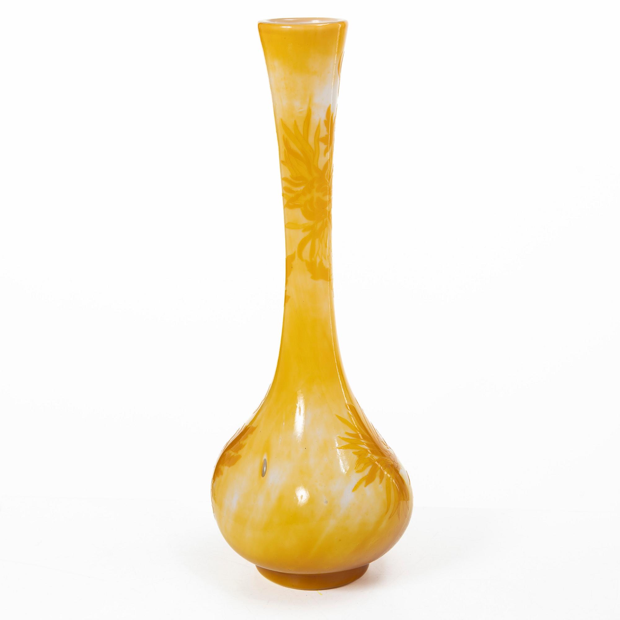 Emile Gallé, an Art Nouveau cameo glass vase, Nancy, France.