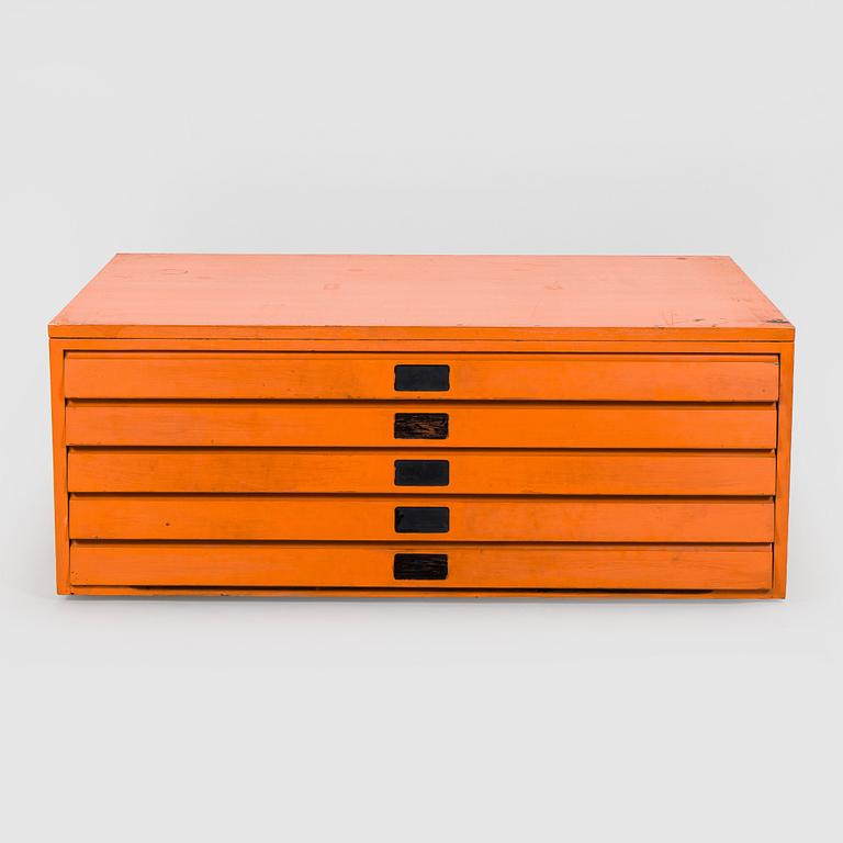 Filing drawer, third quarter of the 20th century.