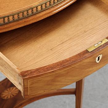 A composite sewing table, Gustavian style, 19th and 20th Century.