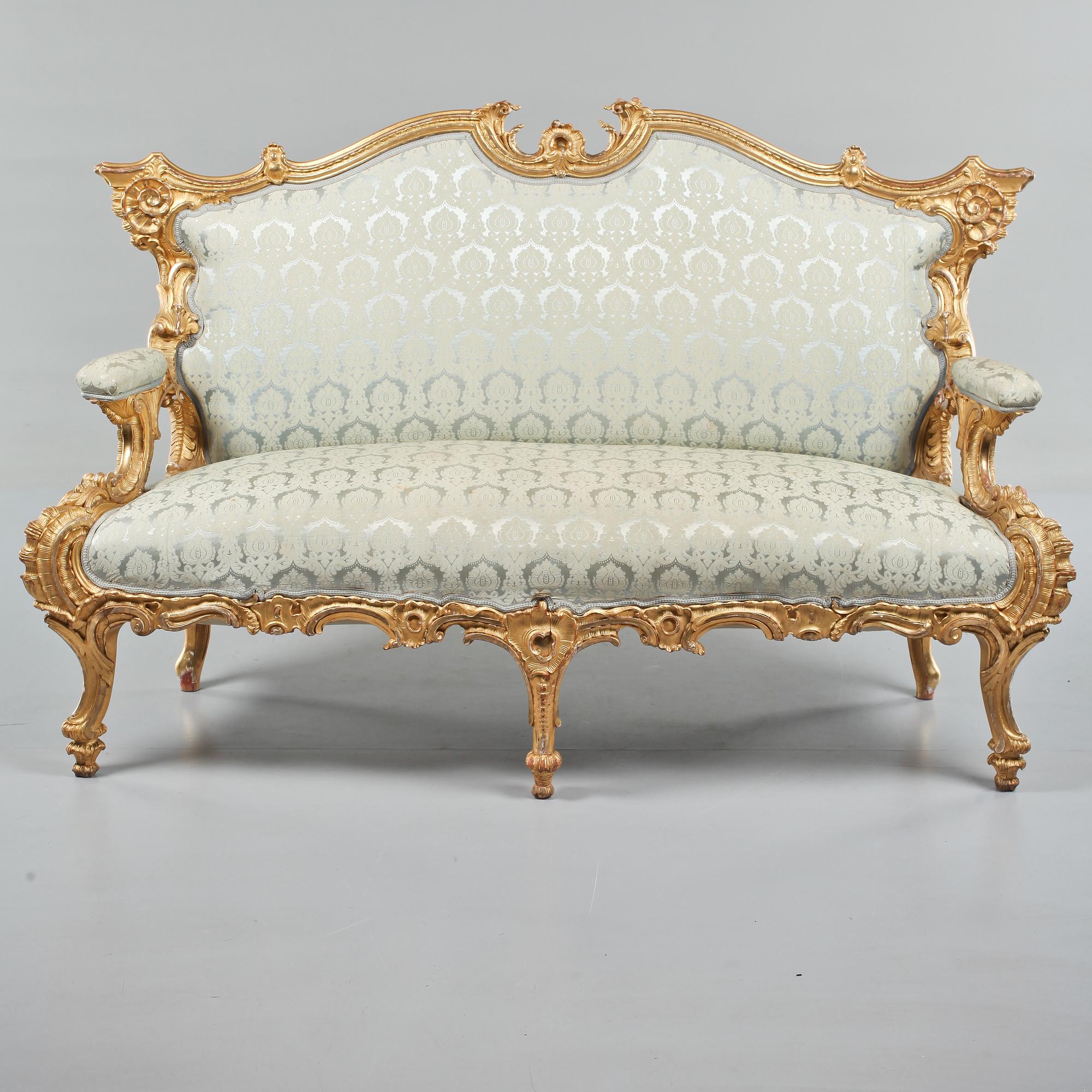 SOFFA, Louis XV-stil, 1900-talets första hälft.