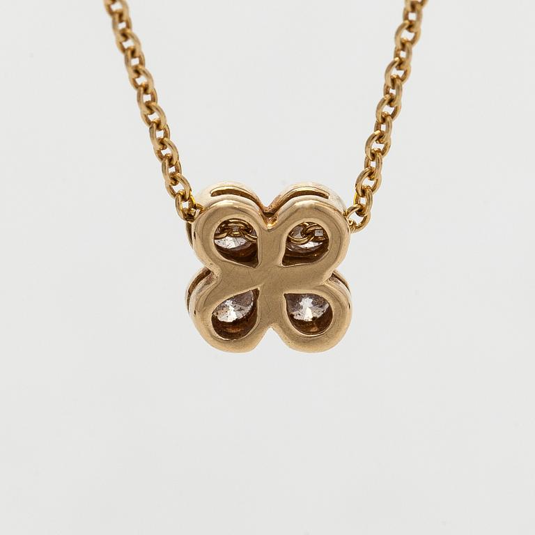 Tiffany & Co, an 18K gold necklace with diamonds.