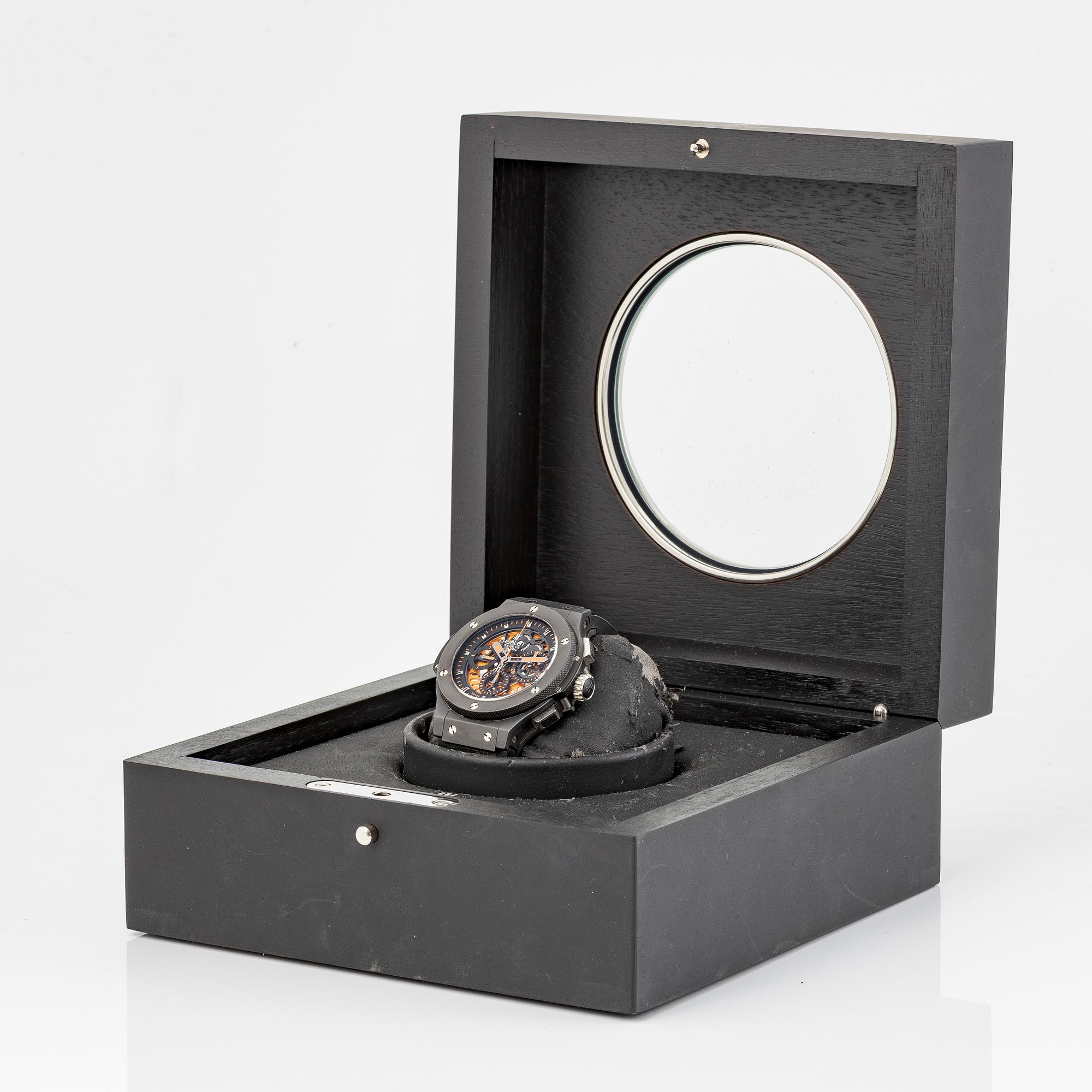 Hublot, Big Bang, Aero Bang Orange, "Limited Edition", Skeleton, chronograph, wristwatch, 44 mm.