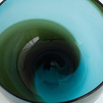 Tapio Wirkkala, bowl and vase, glass, Venini, Murano, Italy.