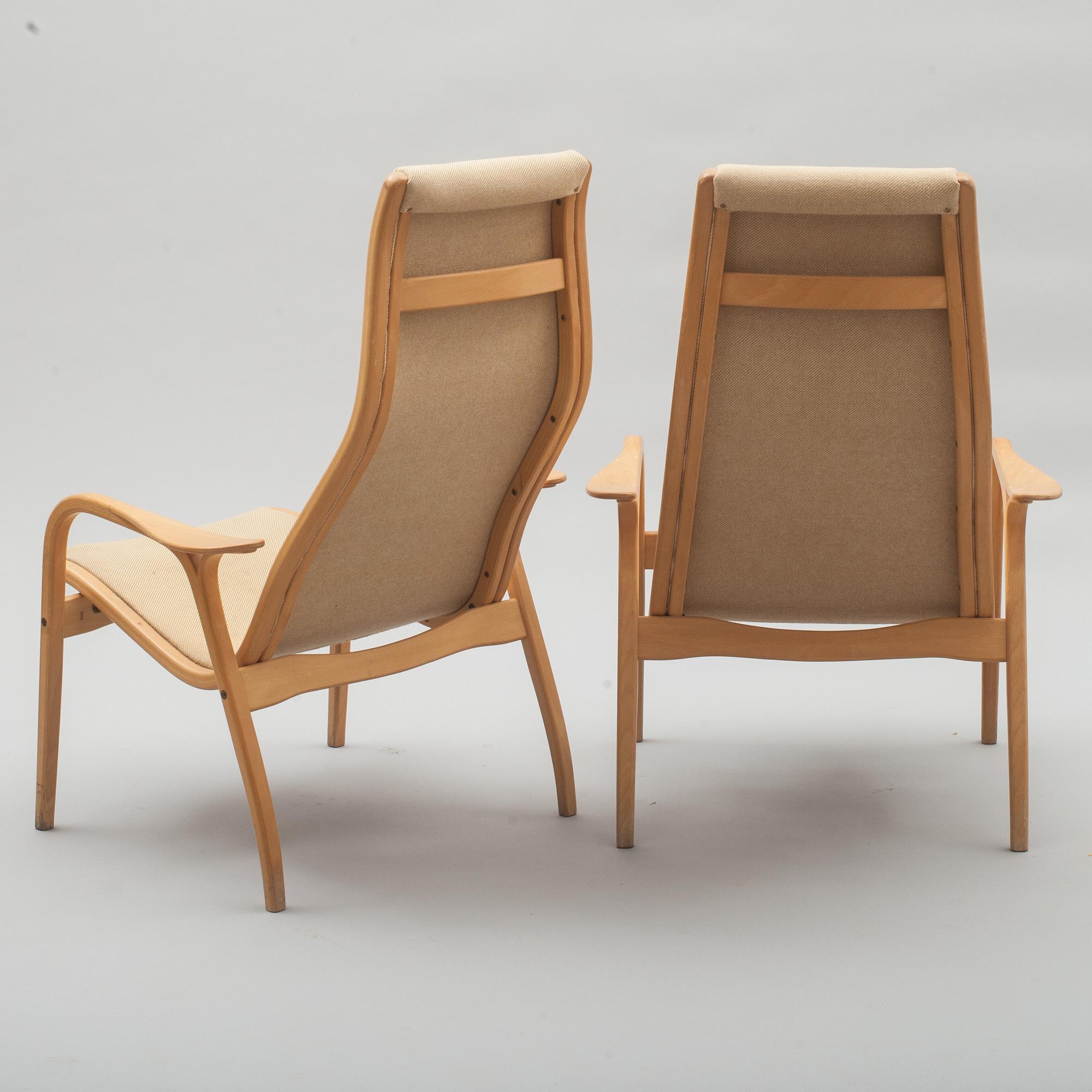 FÅTÖLJER, ett par, "Lamino", Yngve Ekström, Swedese.