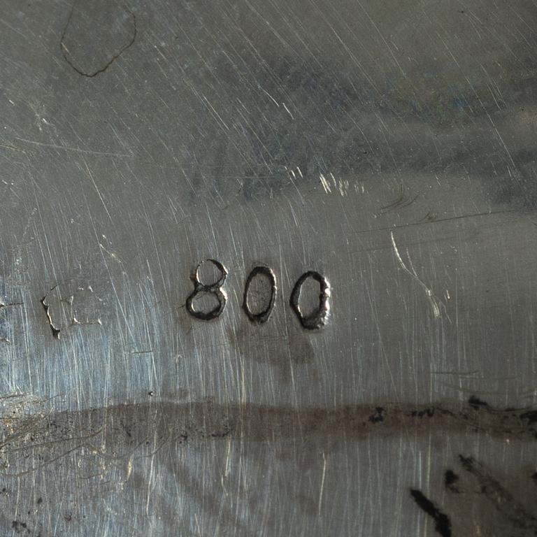 Sockerskål, silver, rokokostil, 1900-tal.