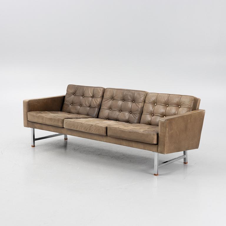 Karl Erik Ekselius, a leather sofa, JOC, Sweden, 1960's/70's.