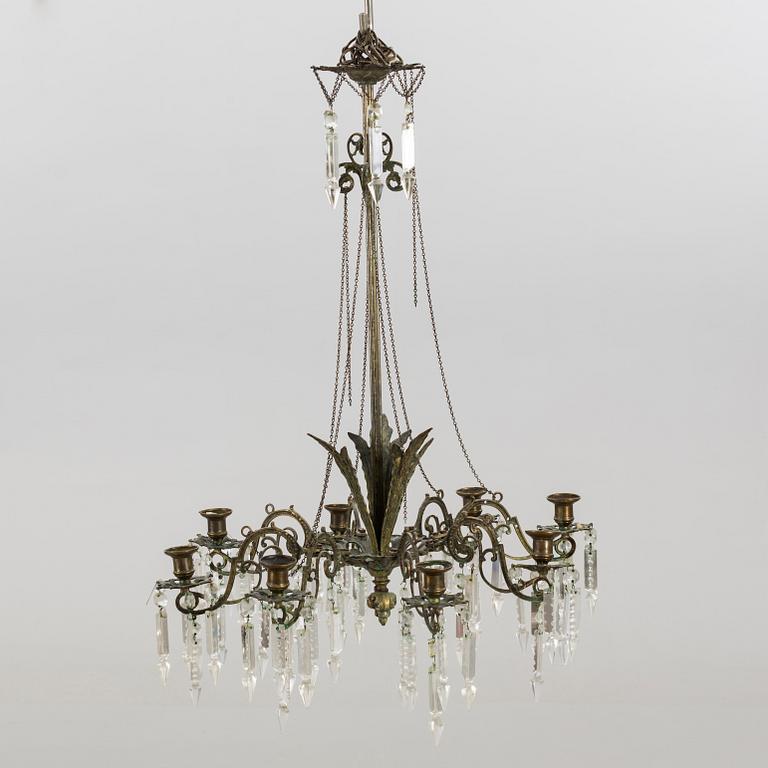 A Neo Rococo chandelier around 1900.