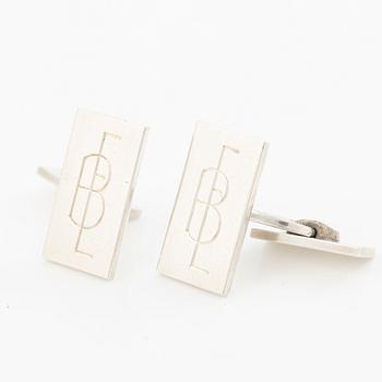 Wiwen Nilsson, A pair of cufflinks with monogram engraving, Lund, 1961.