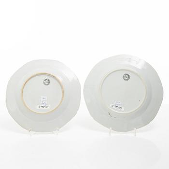 Assietter, 9 st, porslin, Kina, Qianlong (1736-95).