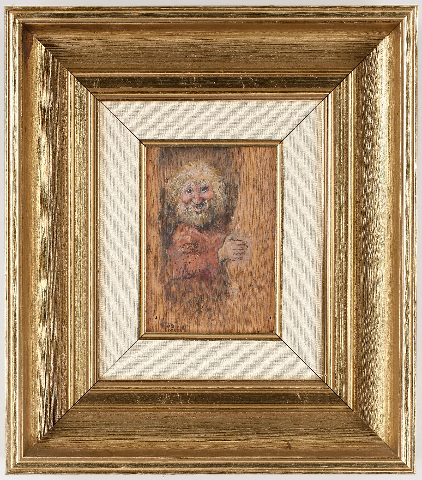 ROBERT HÖGFELDT, olja på pannå, signerad.