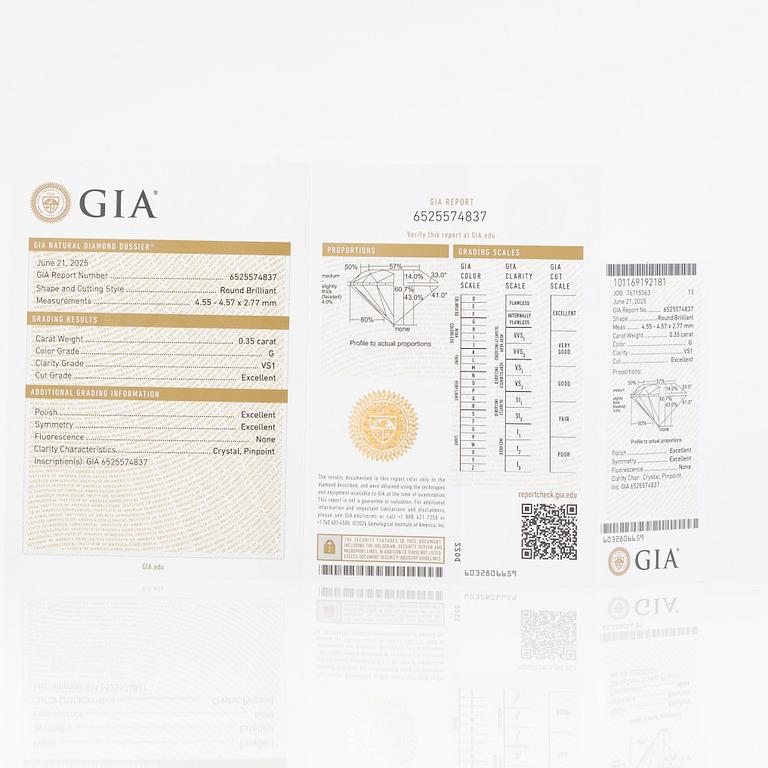 Earrings 18K white gold with brilliant-cut diamonds.