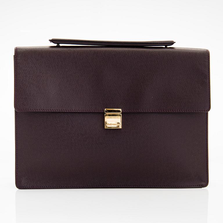 Louis Vuitton, a Taiga leather 'Porte-Document Angara', briefcase.