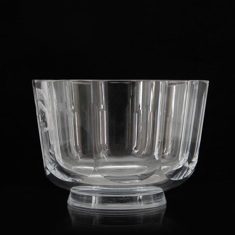 SKÅL, glas, Simon Gate, Orrefors, signerad undertill märkt 1346.iL.A.4.