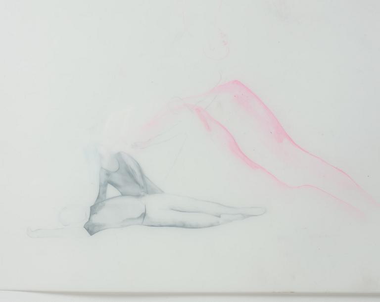 ASTRID SVANGREN, crayon on paper, signed and dated -05.