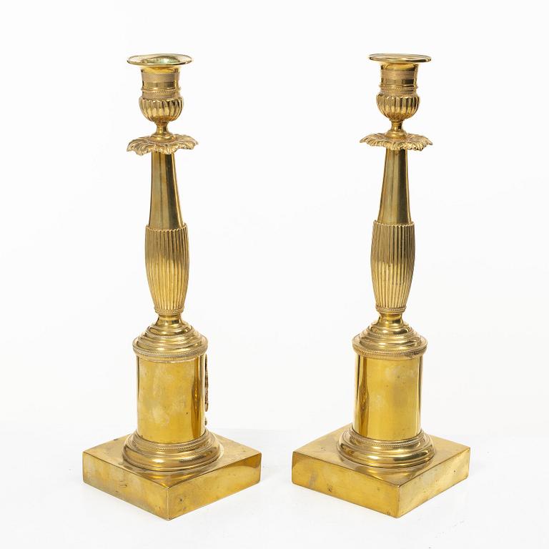 Candelabras, a pair, Empire style, first half of the 20th century.